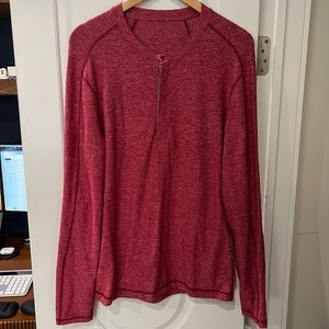 Lululemon Red Men’s Surge Henley Large